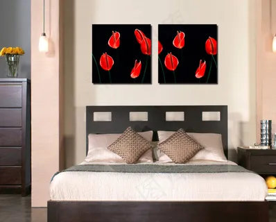 浪漫卧室无框画