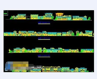 市区步行街规划绿化cad施工设计图...