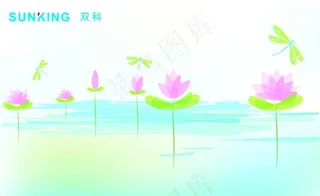 荷花蜻蜓图图片