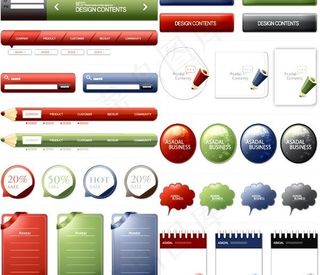 实用的网页设计导航标签矢量素材