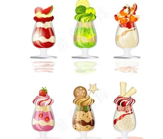 美味冰淇淋矢量素材