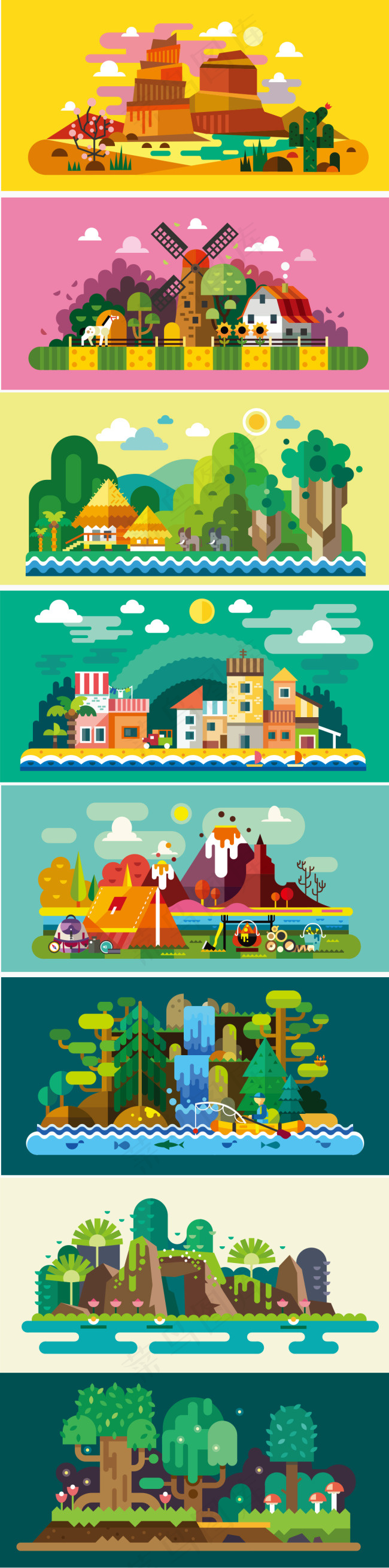 卡通旅游素材设计