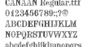 CANAAN 英文字体下载