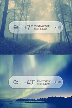 一组精美天气PSD素材psd模版下载