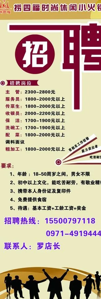 餐饮招聘图片psd模版下载