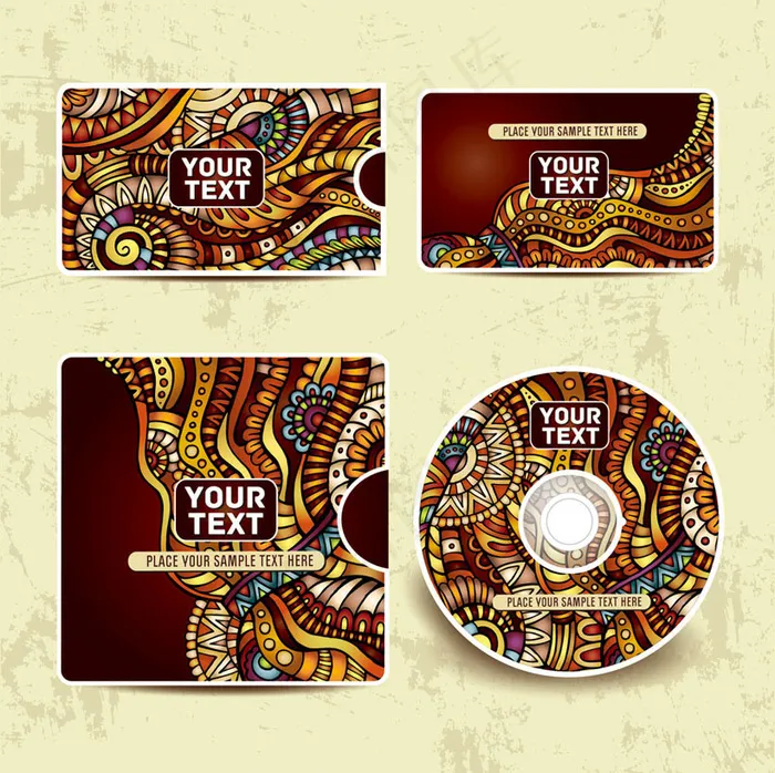 简单花纹图案矢量素材