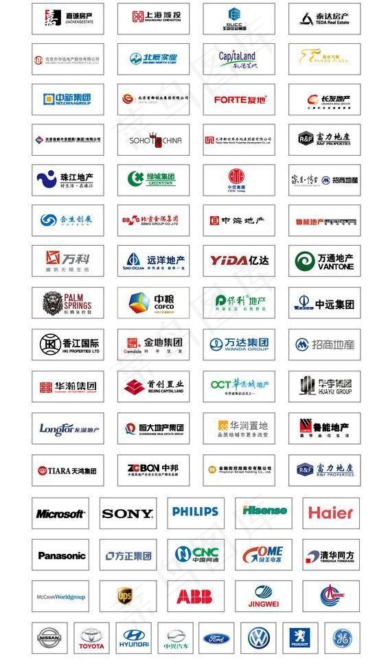 中国各大地产企业logo图片ai矢量模版下载