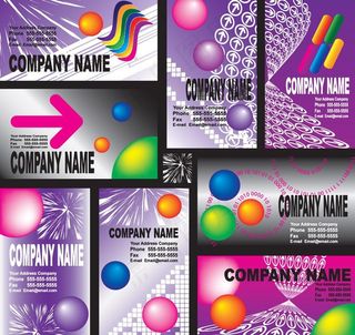 动感线条箭头球体 名片卡片图片