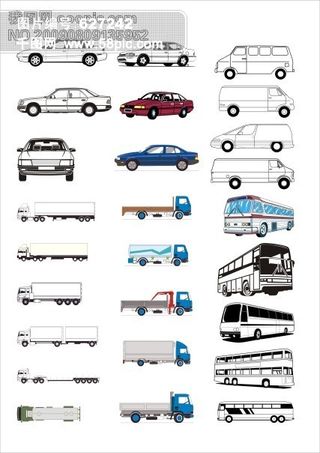 31款不同类型的车(VI设计专用)