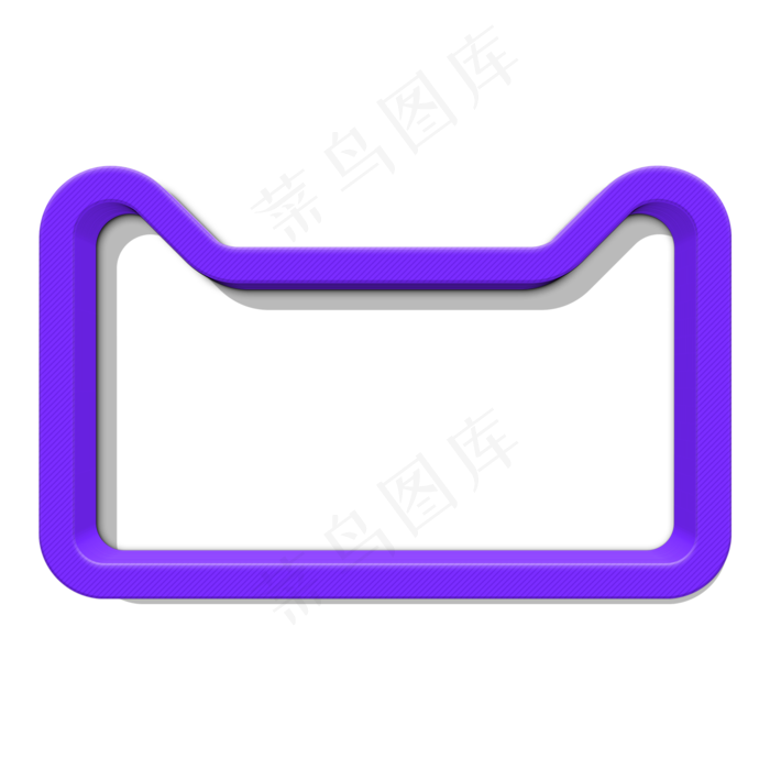 紫色立体天猫猫头