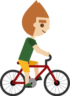 卡通自行车骑车png免扣素材