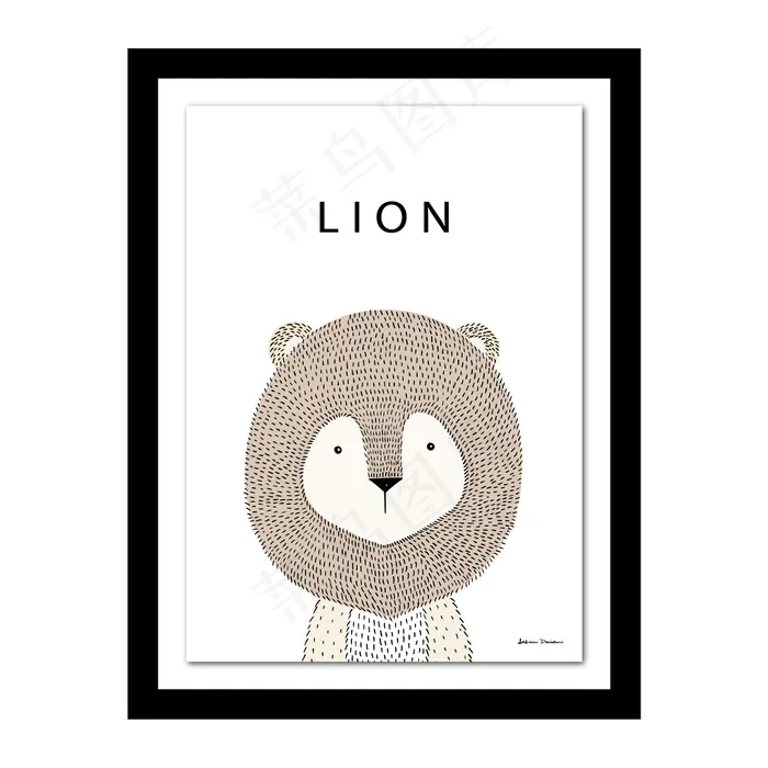 卡通狮子矢量设计