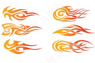 火焰火花流苏矢量图