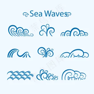 蓝色海浪设计