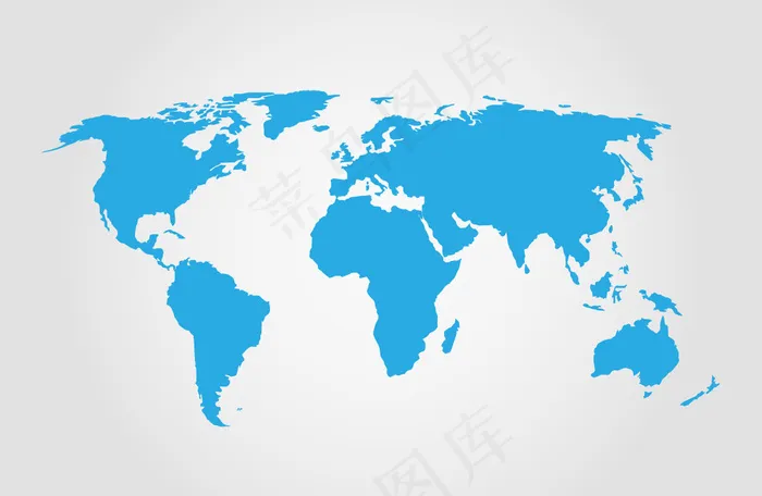 蓝色的世界地图矢量eps,ai矢量模版下载