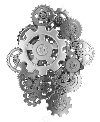 高清3D金属质感齿轮机械锯齿设置图...