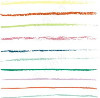 七色横线png元素