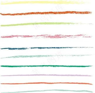 七色横线png元素