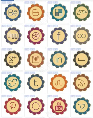 花瓣社交媒体图标下载