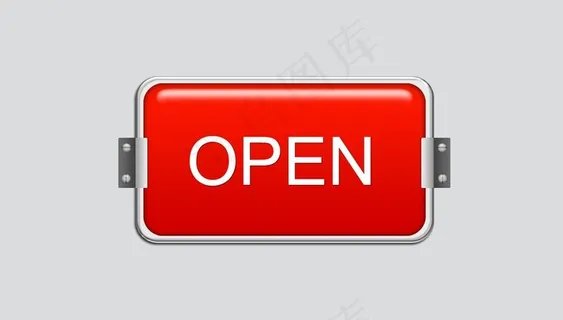 指示牌 open 灯箱图片