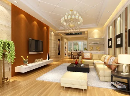 现代客厅模型图片 现代客厅模型图片