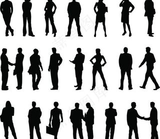 商务人物剪影图片