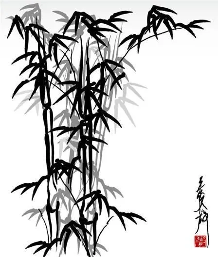 水墨竹子矢量素材eps,ai矢量模版下载