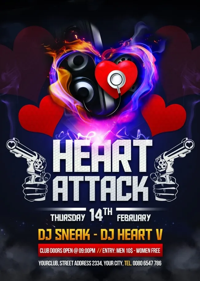 情人节海报(2551X3579(DPI:300))psd模版下载