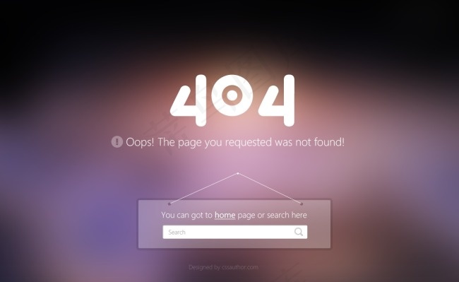 404错误页面素材下载psd模版下载