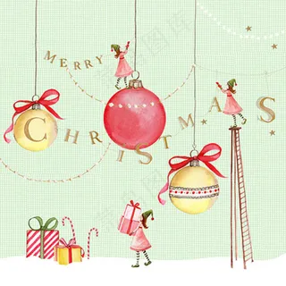 圣诞节手绘贺卡