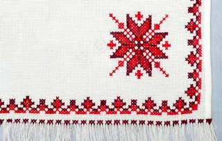 布艺花纹 布纹图片