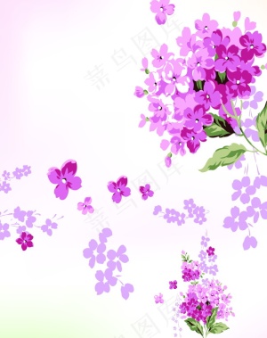 浪漫花朵移门图案