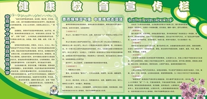 健康教育宣传栏图片cdr矢量模版下载