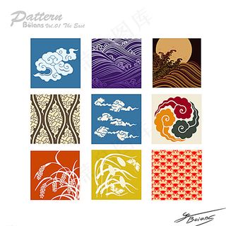 中国风传统 花纹背景图片