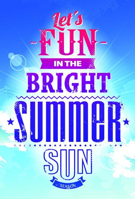 暑假旅游海报矢量图片