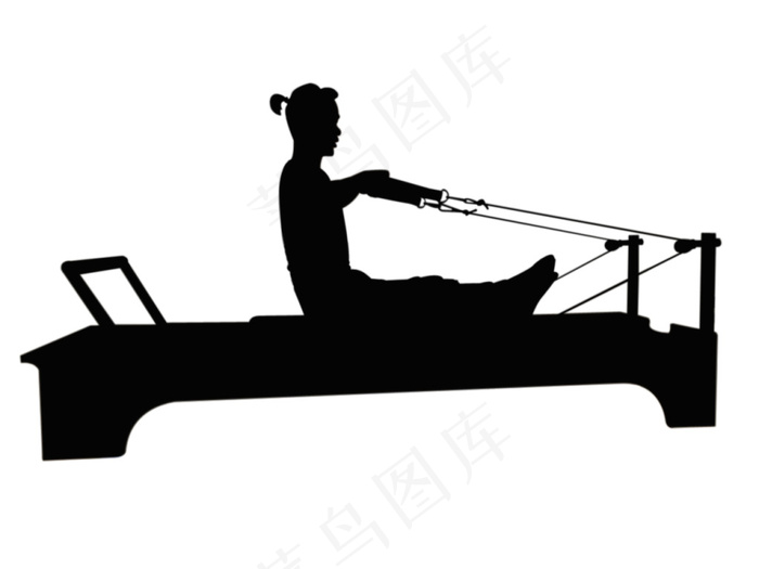 瑜伽剪影psd模版下载