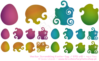 粉碎的梯度矢量的鸡蛋