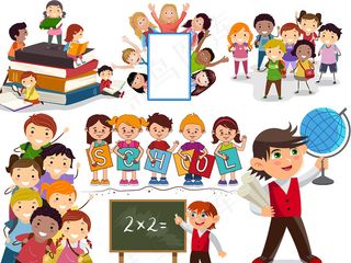 卡通小人卡通儿童装饰素材ppt素材...