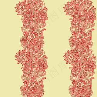 密集的手绘图案矢量1