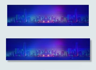 科幻蓝色城市背景