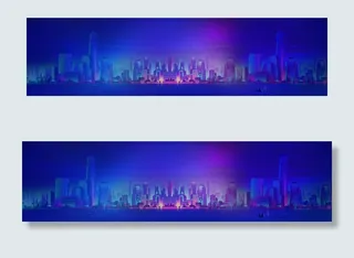 科幻蓝色城市背景