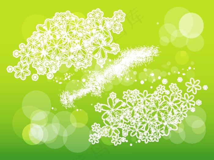 a白色花纹矢量图素材ai矢量模版下载