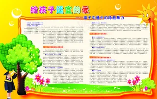 亲子沟通展板图片