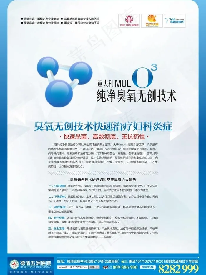 臭氧技术治疗妇科炎症图片cdr矢量模版下载