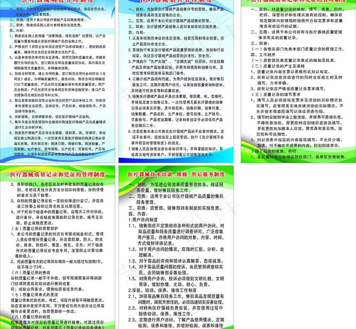 医疗器械制度图片cdr矢量模版下载