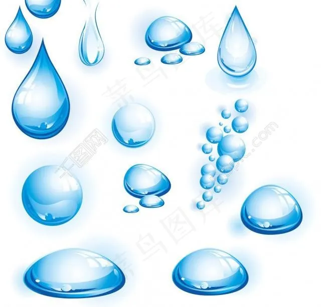水滴图片分层 一串水泡 psd分层素材psd模版下载