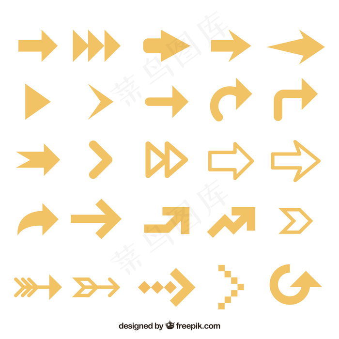 平面设计中黄色箭头的收藏