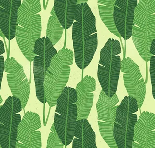 手绘可爱的棕榈叶背景