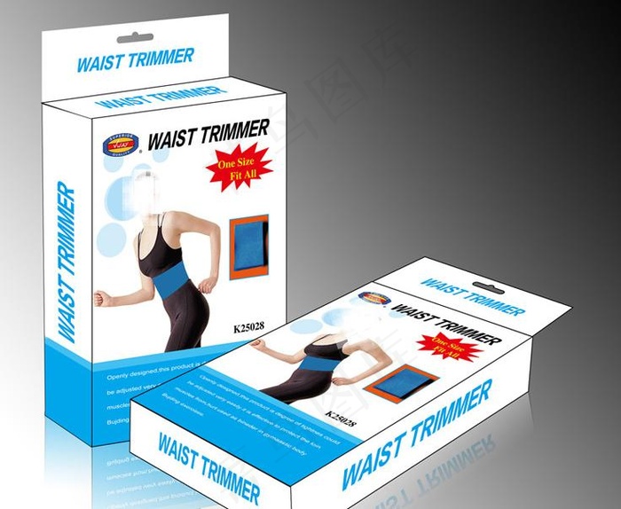 裤腰彩盒设计（内有展开图）图片