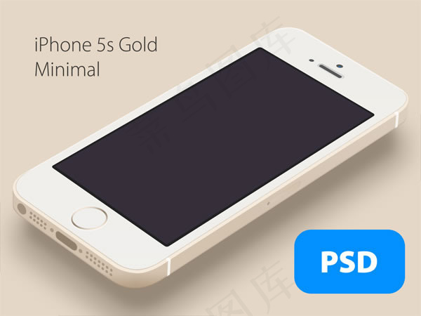 白色简约iPhone5s展示效果设...